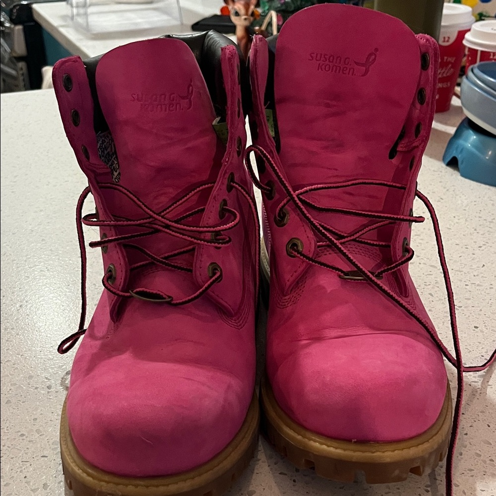 Men’s Timberland Boots - Susan H Komen - Size US 10.5